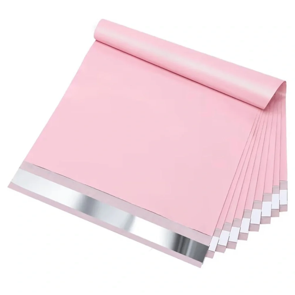 25 Count 10” x 13” Light Pink Poly Mailer Bags